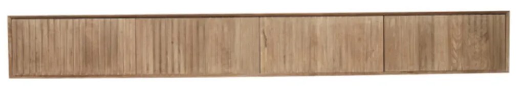 Starfurn Madison Naturel Hangend Tv-meubel Mangohout Ribbels 280 Cm - 280x35x30cm.