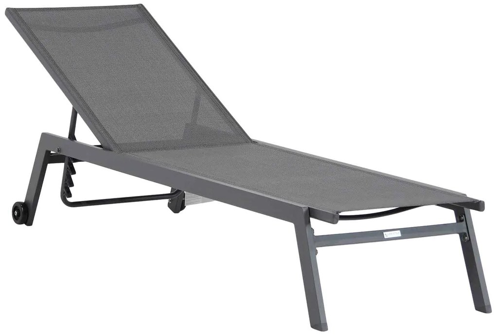 Lifestyle Garden Furniture Ultimate Ligbed Met Wiel Aluminium/textileen Grijs