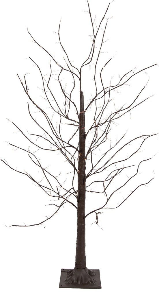 Kerst vloerlamp bruin boom 120cm incl. LED met timer IP44 - Ki