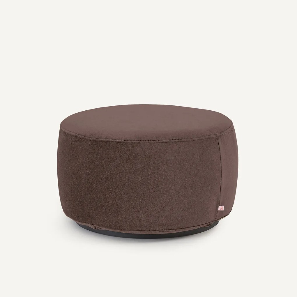 XL voetenbank in linnen fluwelen, Rosebury, ontwerp door Emmanuel Gallina