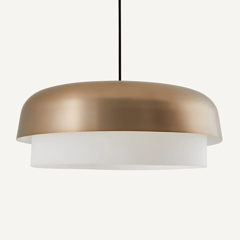 Metalen hanglamp met mokka afwerking, Clepsos