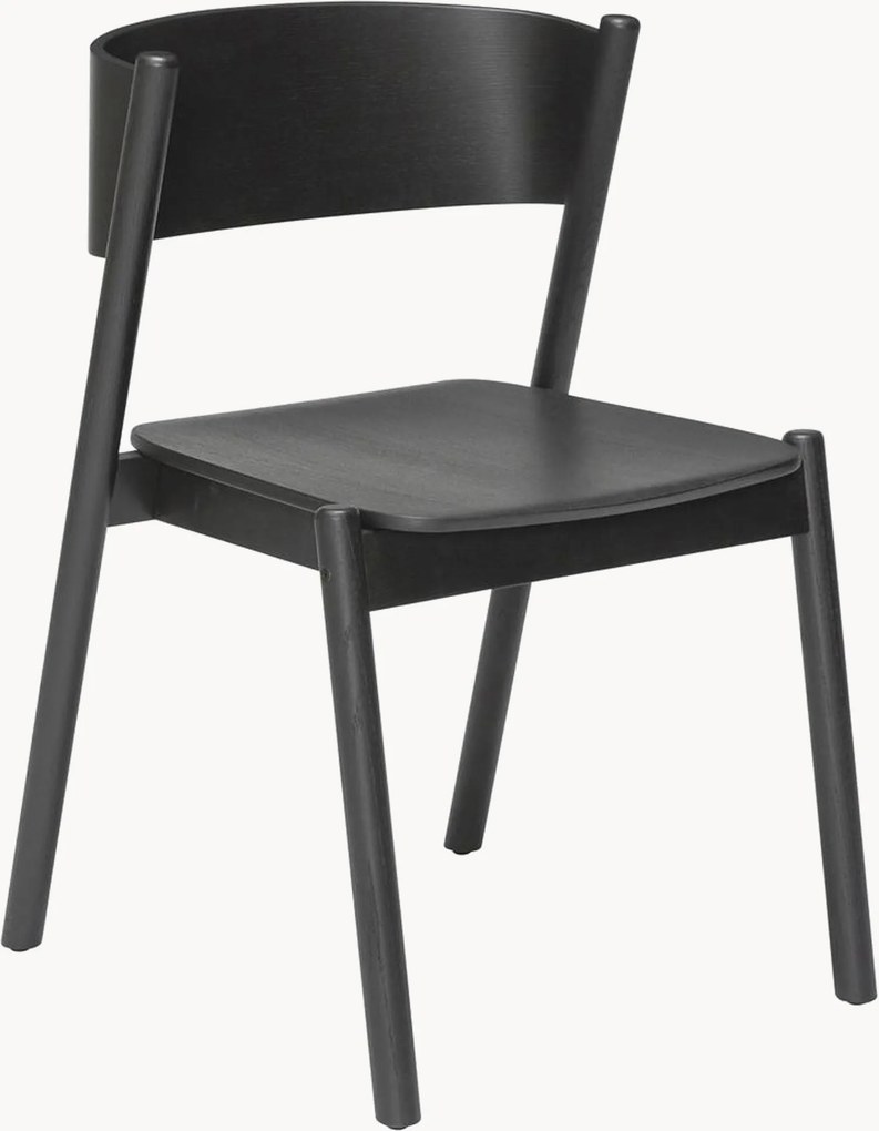 Eikenhouten eetstoel Oblique