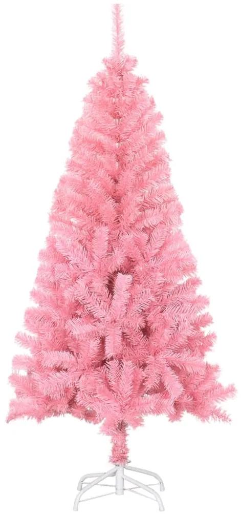 vidaXL Kunstkerstboom met standaard 150 cm PVC roze