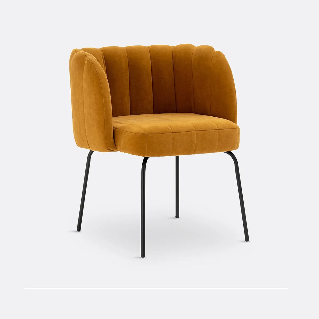 Tafelfauteuil in fluweel, Douna