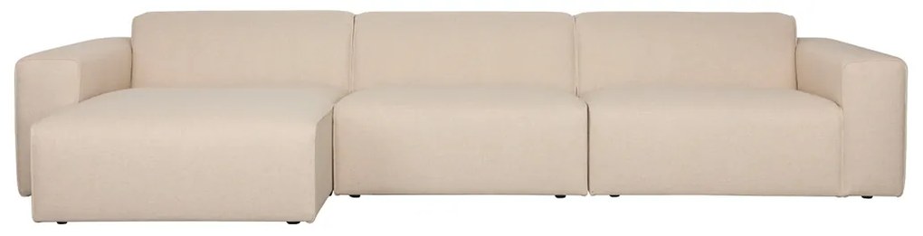 Zuiver Milka Sand Design Bank Met Chaise Longue Links Zandkleur