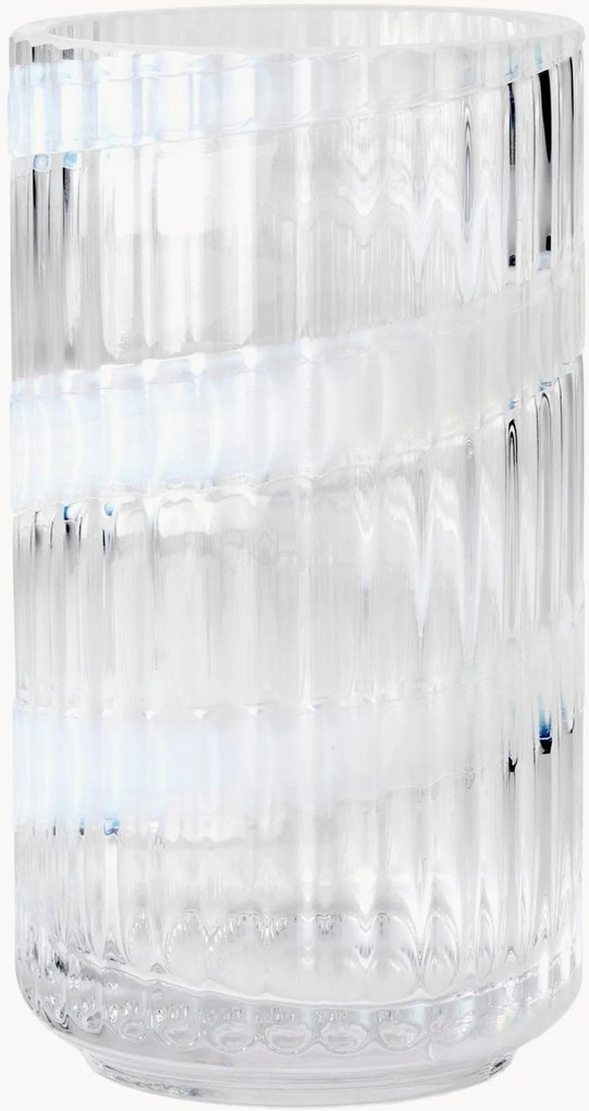Mondgeblazen glazen vaas Lyngby, H 16 cm