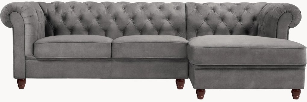 Fluwelen hoekbank Phoebe (4-zits)