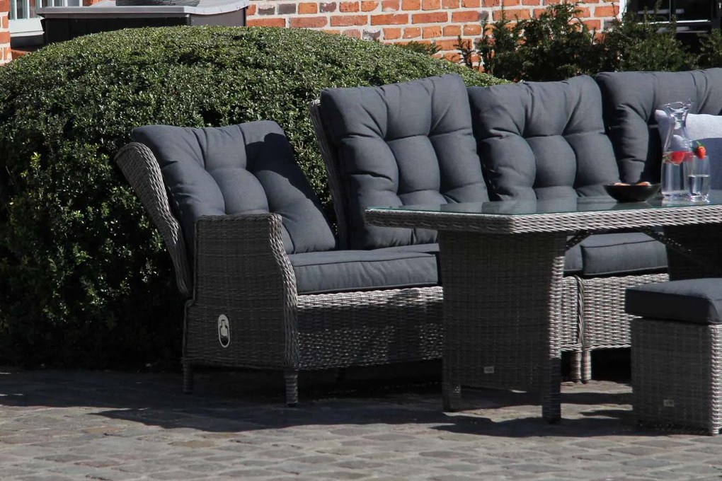 Dining Loungeset 6 personen Wicker Grijs  Garden Collections New Castle