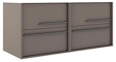 Adema Prime Essential Wastafelonderkast - 120x55x45.5cm - 4 lades - Standaard greep - MDF - taupe AQUA_60_Quarzo_2x