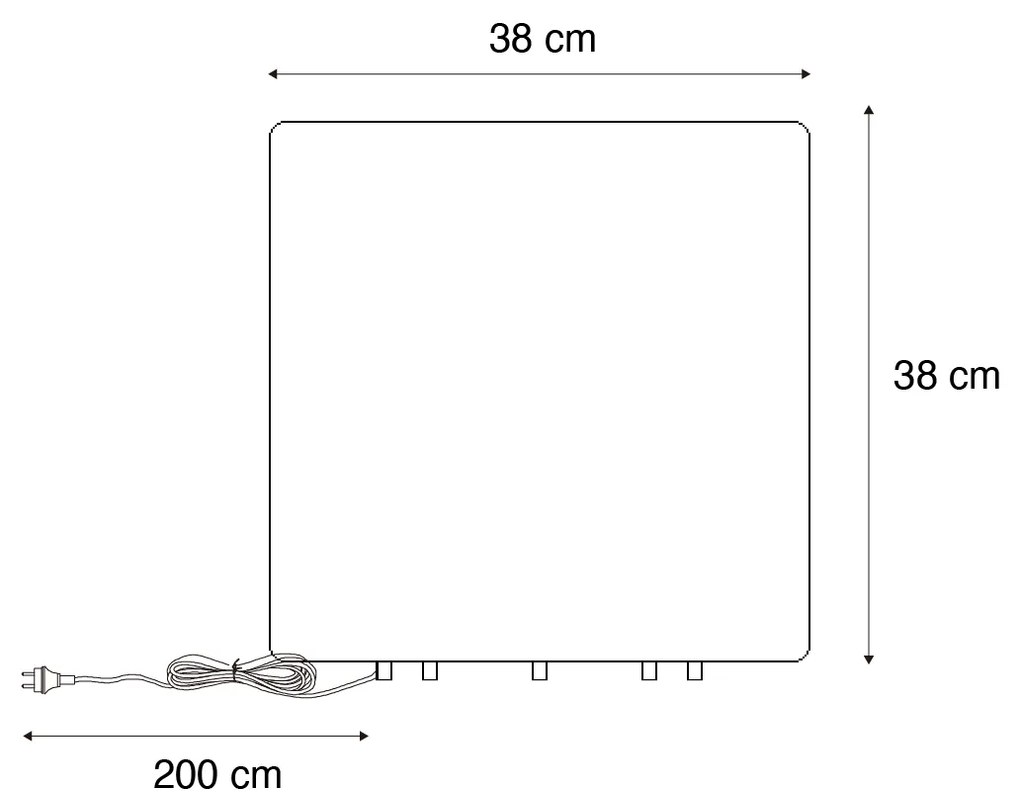 Moderne buitenlamp wit 38 cm vierkant IP44 - Nura Modern E27 IP44 Buitenverlichting