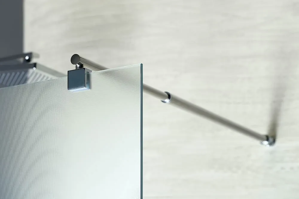 Aqualine Pilot inloopdouche opaalglas 70x190cm chroom