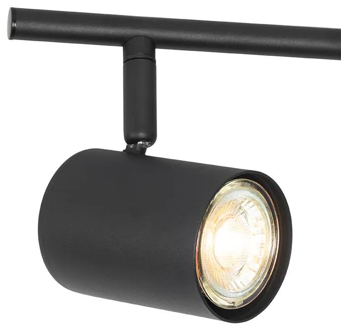 Moderne plafondlamp zwart 5-lichts verstelbaar vierkant - Jeana Modern GU10 Binnenverlichting Lamp