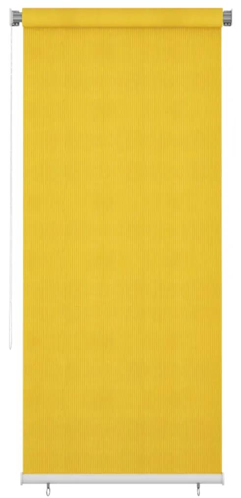 vidaXL Rolgordijn voor buiten 100x230 cm geel