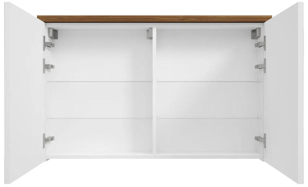 Fontana Basic spiegelkast 100cm met 2 deuren walnoot