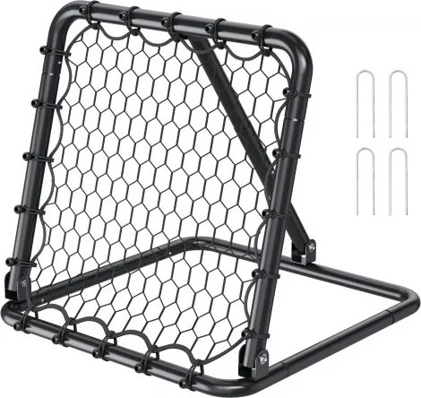 VEVOR Soccer Rebounder Kick-Back Net 34 x 34 inch Draagbare voetbaltrainingscadeaus, doelnet met volledig verstelbare hoeken, hulpmiddelen en uitrusting voor alle leeftijden