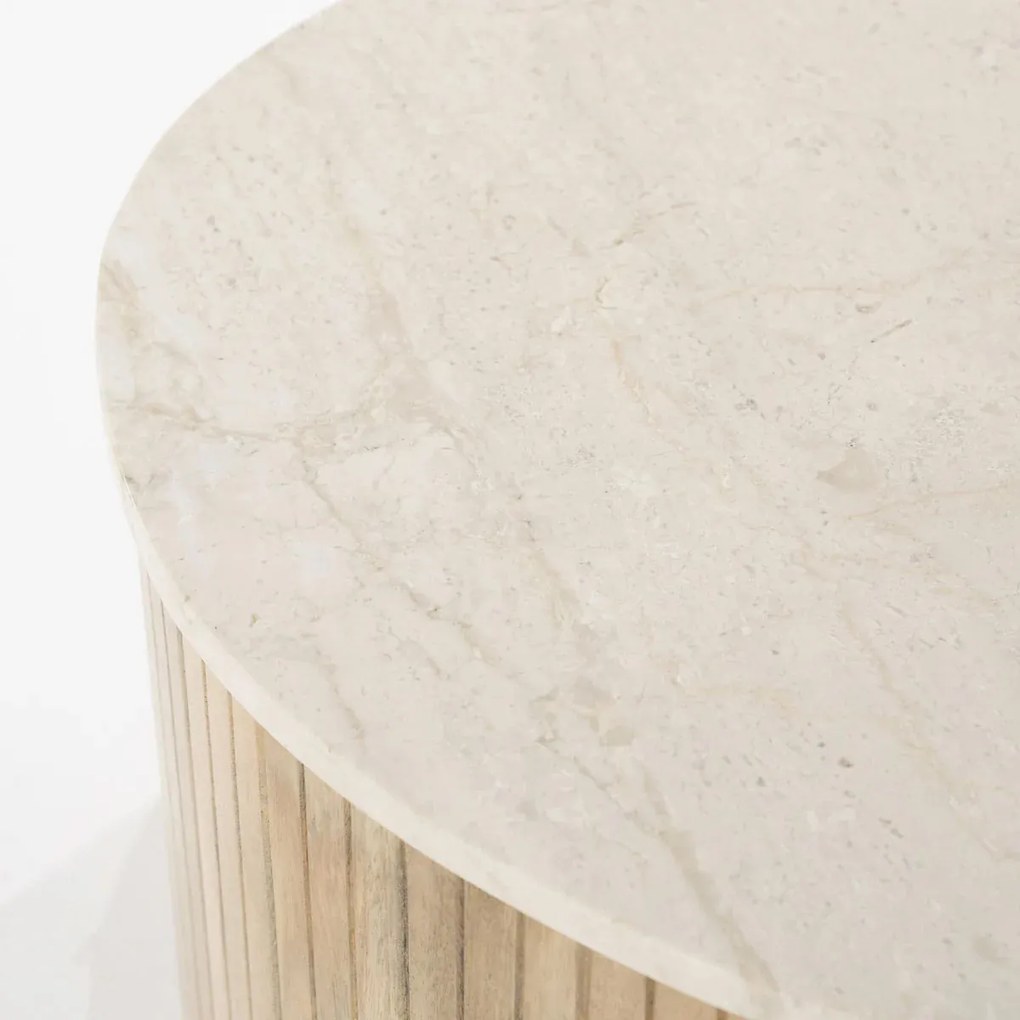 Eleonora Kira Salontafel Met Marmer Blad Groot - 83 X 72cm.