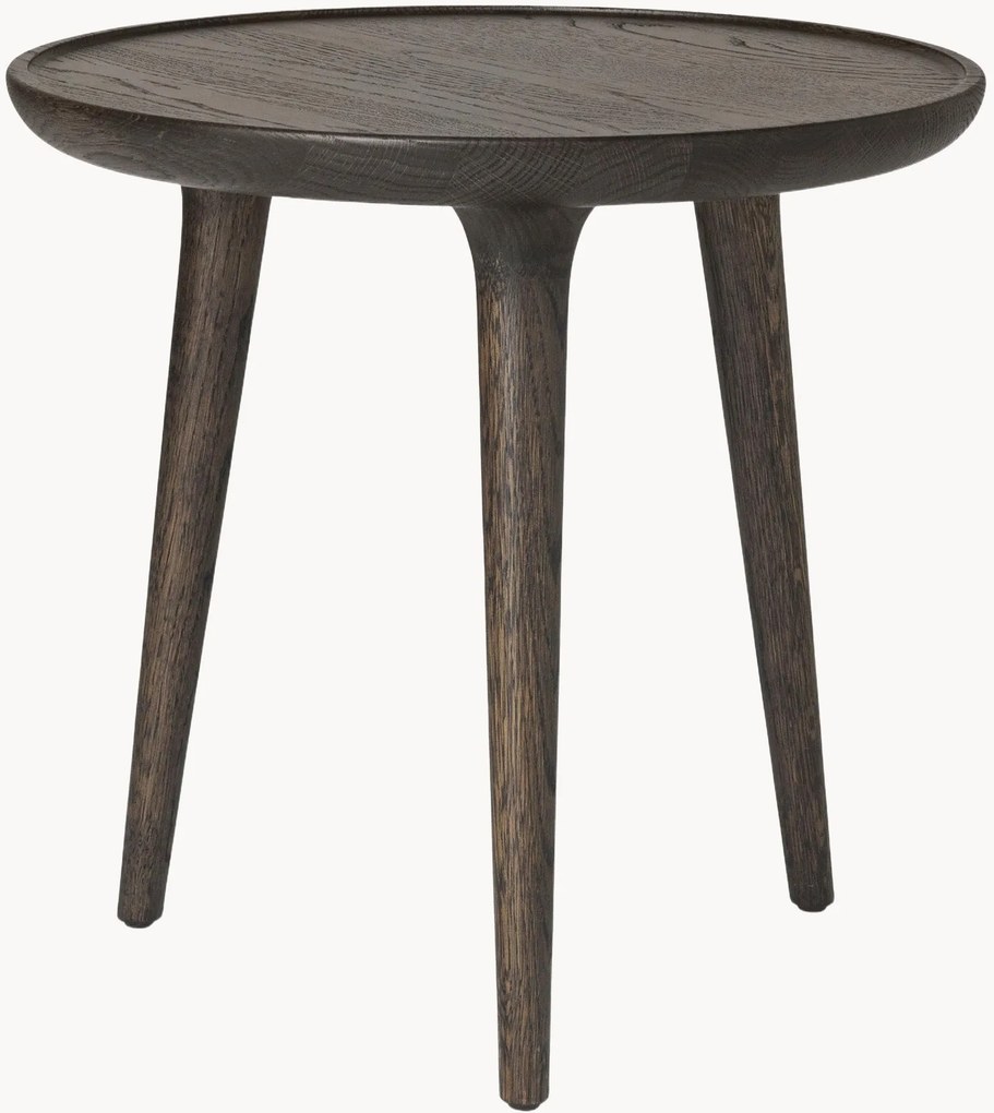 Ronde bijzettafel Accent van eikenhout, handgemaakt