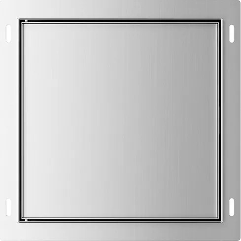 Mueller Round inbouwnis betegelbaar RVS 30x30x14cm