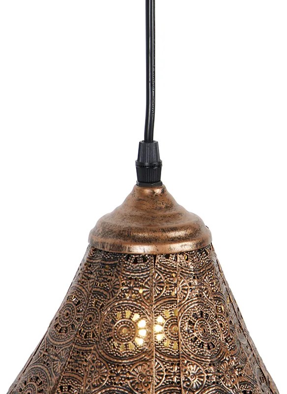 Oosterse hanglamp koper - Billa Dia