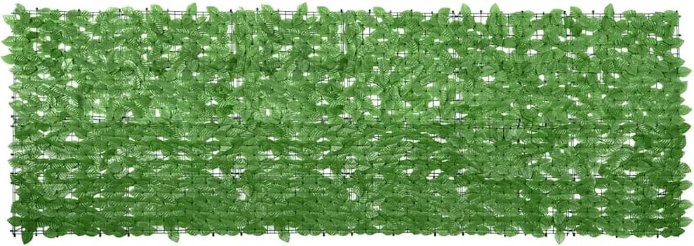 vidaXL Balkonscherm met groene bladeren 300x100 cm