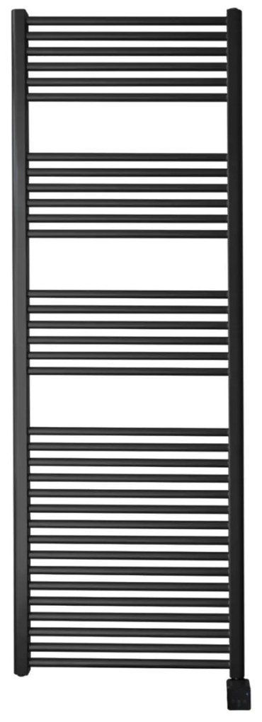 Sanicare elektrische design radiator 60x172cm zwart met Bluetooth en thermostaat rechts zwart