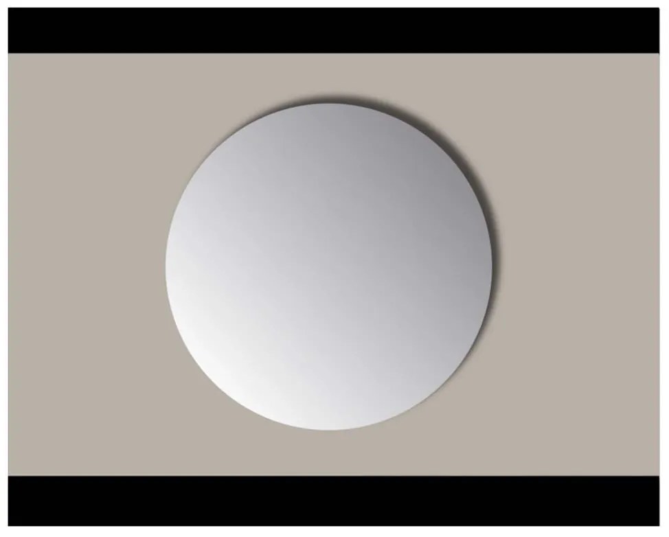 Sanicare Q-mirrors spiegel rond 65 cm. zonder omlijsting / PP geslepen