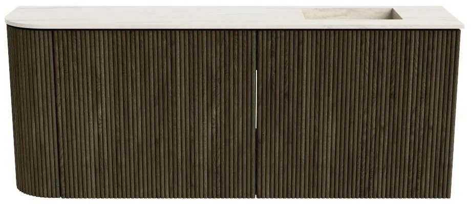 Mondiaz Joya DLux 100cm toiletmeubel ronding links shadow met wastafel faye rechts zonder kraangat meli