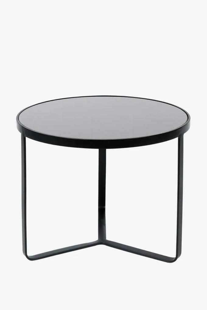 Zwart tafeltje met gekleurd glas