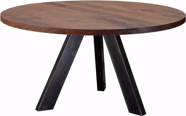 Noten Eettafel houten eettafel V-poot - Rond