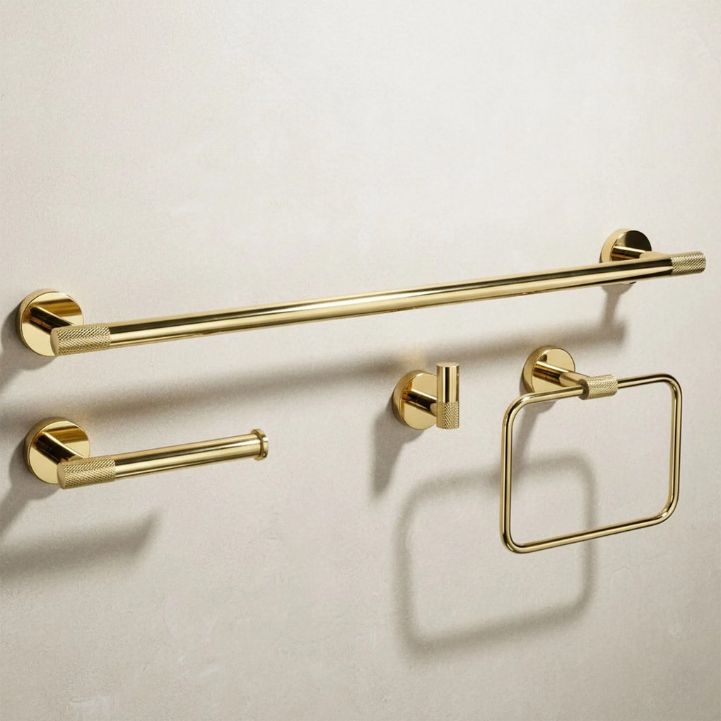 Badkameraccessoireset GRID Gold 4-delig