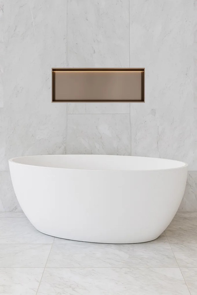 Hotbath &More inbouwnis met verlichting 30x80x10cm tuscan bronze