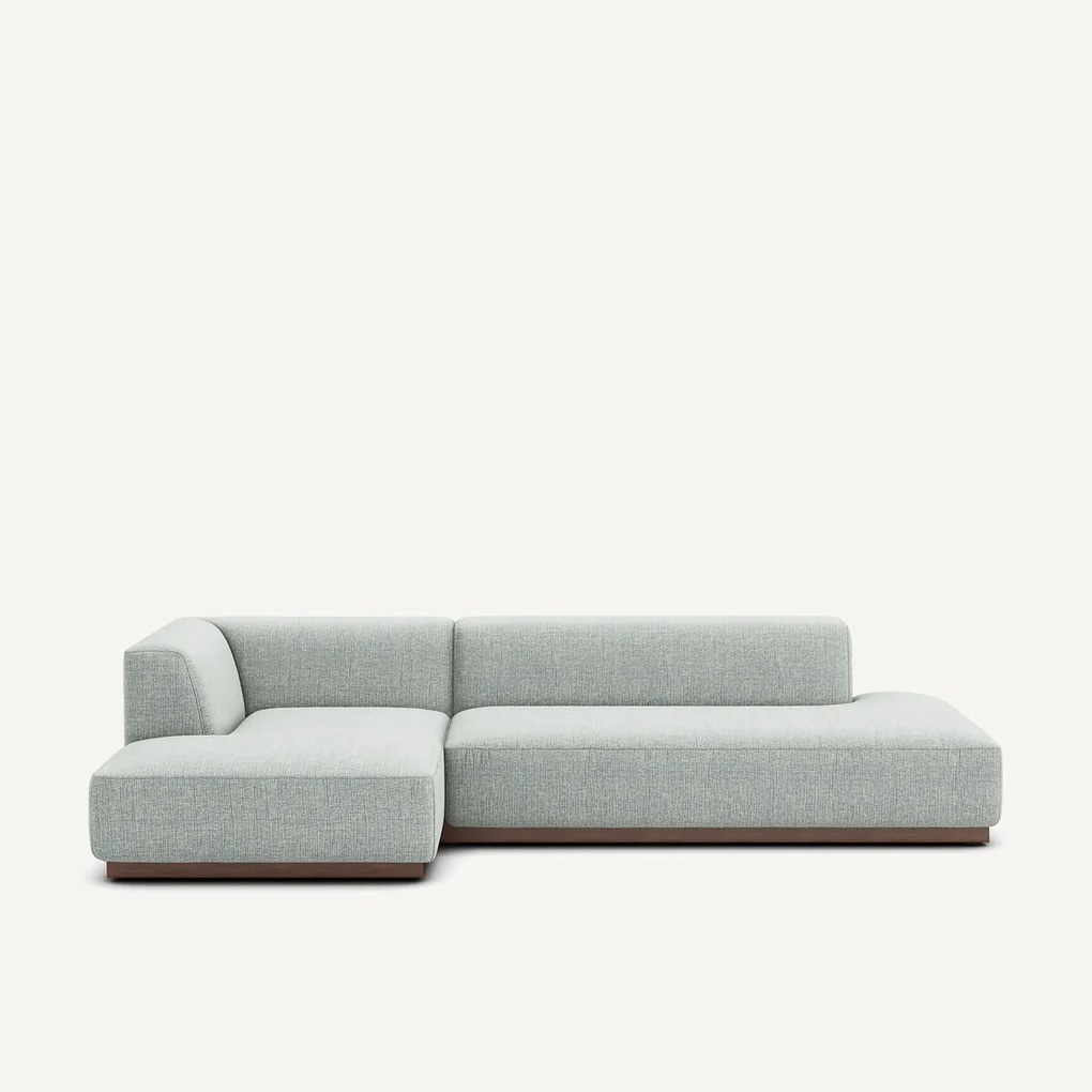 Linkse hoekbank XL in gespikkelde stof, Jacopo