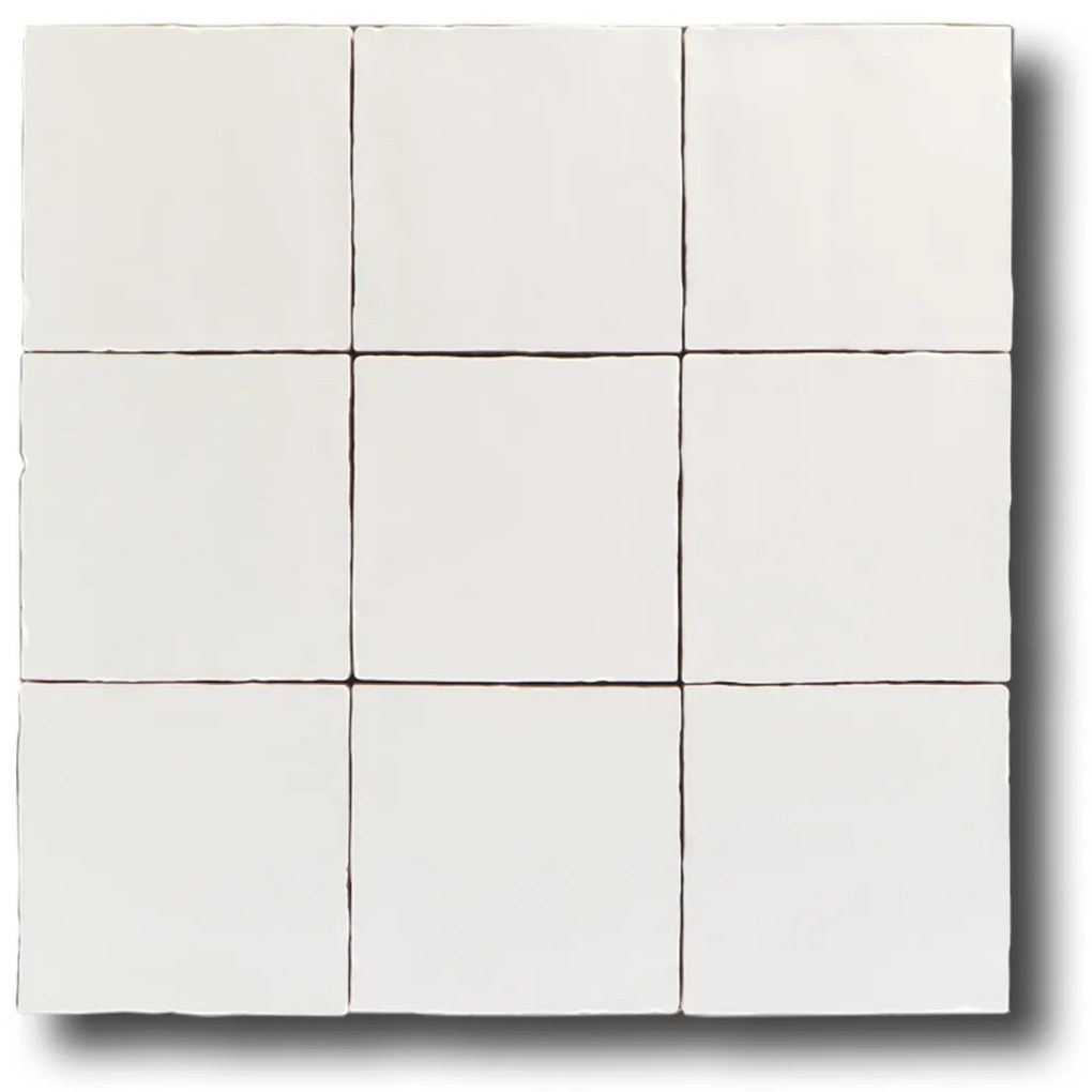 Hoogglans Handvorm Wandtegel 13x13 Cm Baltimore Glans Wit RBT64