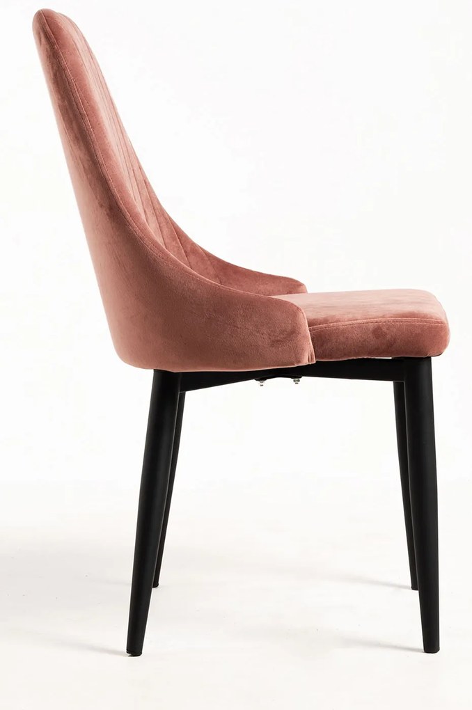 Set 4 Kan Fluwelen Stoelen