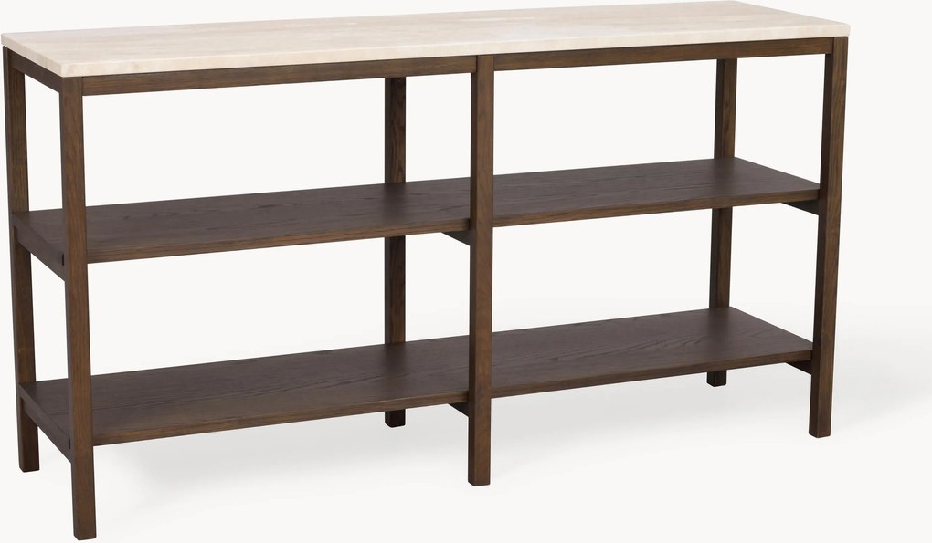 Eikenhouten wandkast met travertijn blad