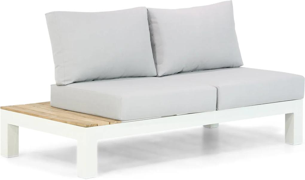 Platform Loungeset Aluminium/Teak Wit 5 personen Lifestyle Garden Furniture Ravalla/Seaside