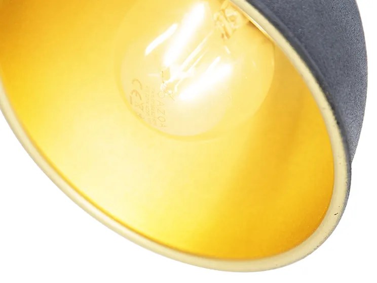 Industriële wandlamp beton met koper verstelbaar - Liko