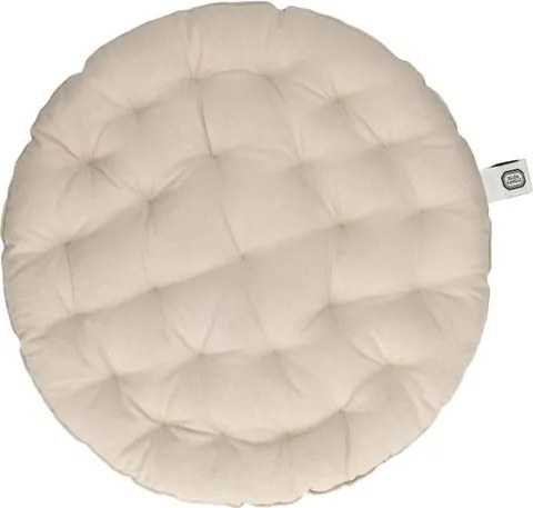 Stoelkussen rond, bio-katoen, kiezel, Ø40 cm