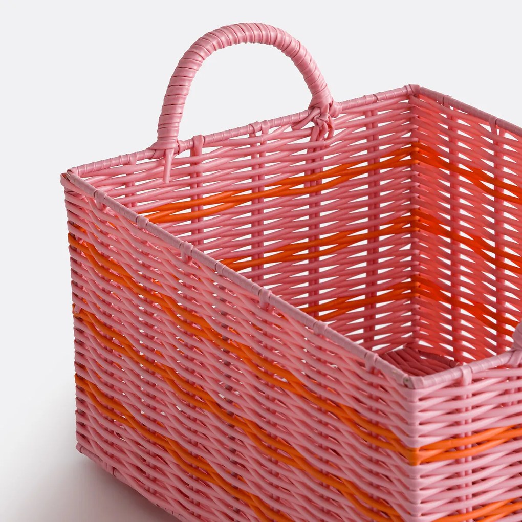 Set van 2 geweven scoubidou manden, CAMY