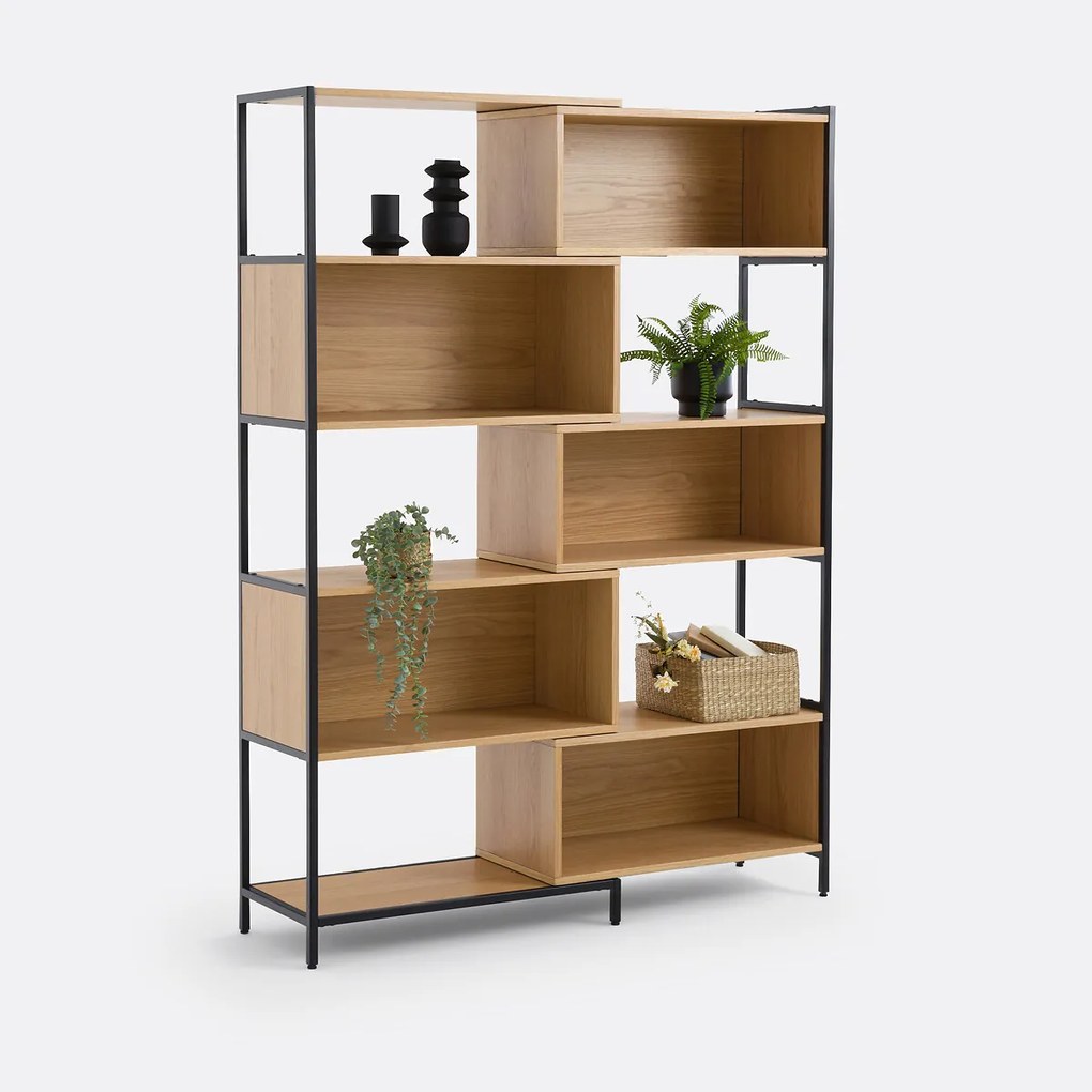 Modulaire en uitrekbare boekenkast, eikenfineer, Volga