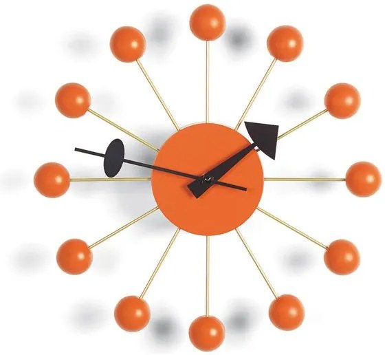 Vitra Ball Clock klok oranje