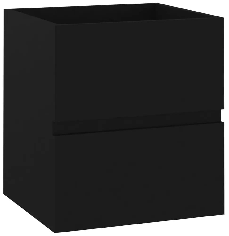 vidaXL Wastafelkast 41x38,5x45 cm spaanplaat zwart