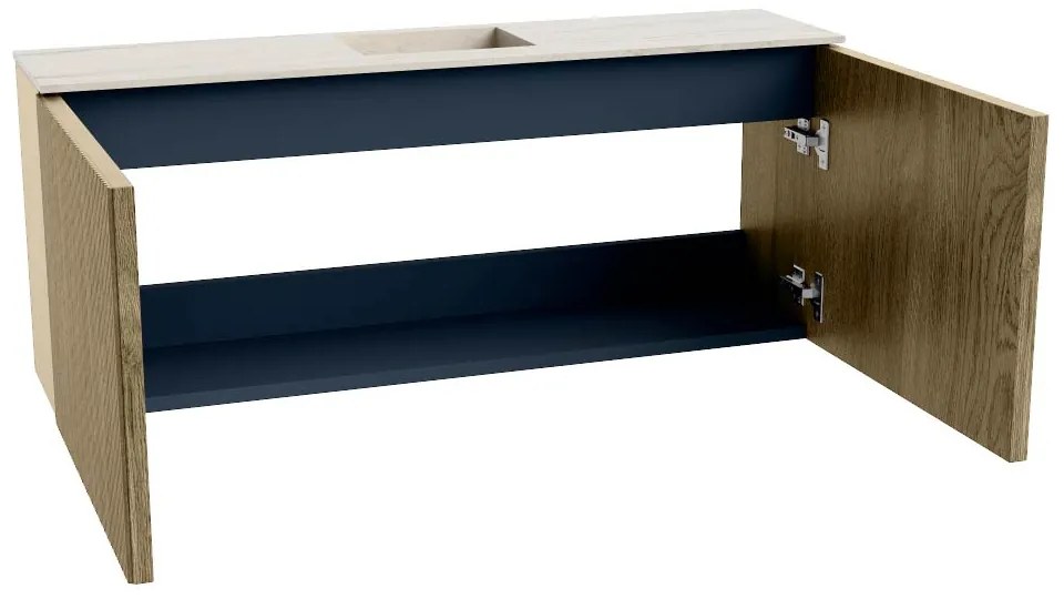 Mondiaz Joya DLux 100cm toiletmeubel dusk met wastafel faye midden zonder kraangat meli