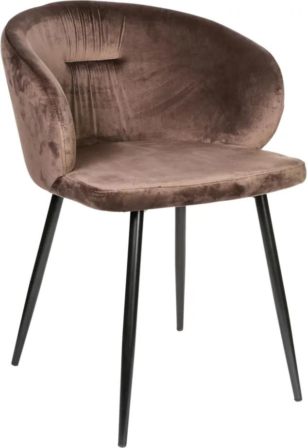 Move velvet stoel met armleuning bruin
