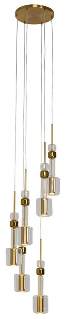 Kare Design Candy Bar Gold Trapse Hanglamp Goud En Glas