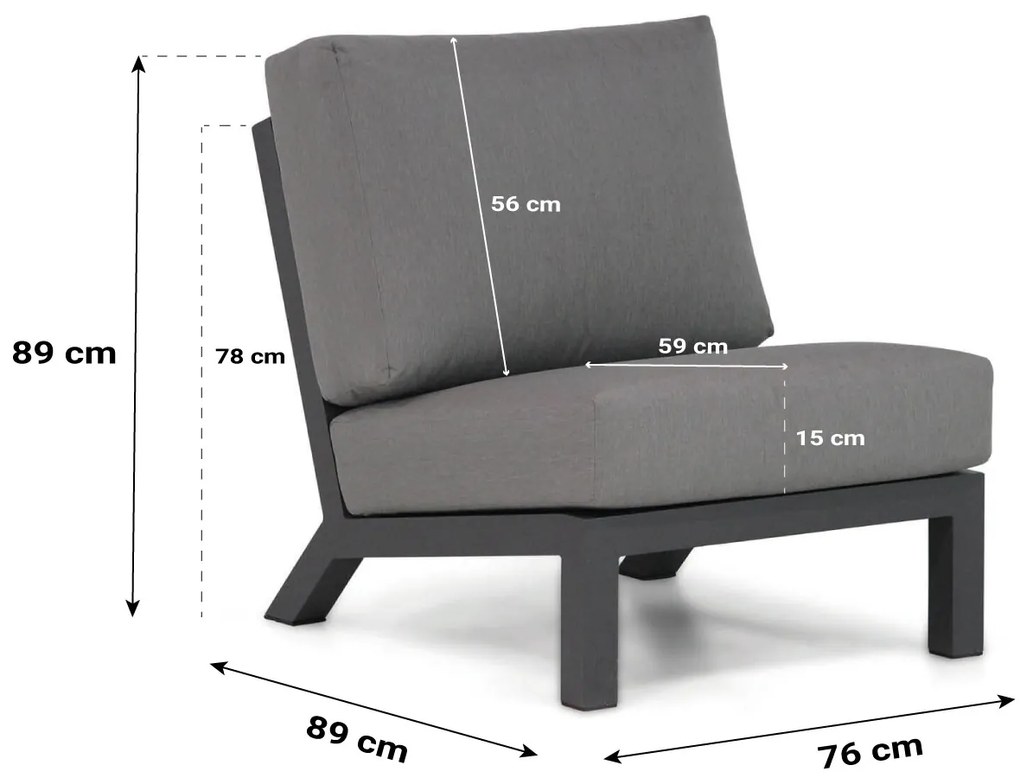 Hoek loungeset 6 personen Aluminium Grijs  4 Seasons Outdoor Capitol/Lifestyle