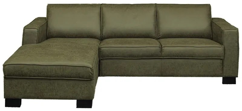 Loungebank - Shuffle - links - leer Dalton groen 14