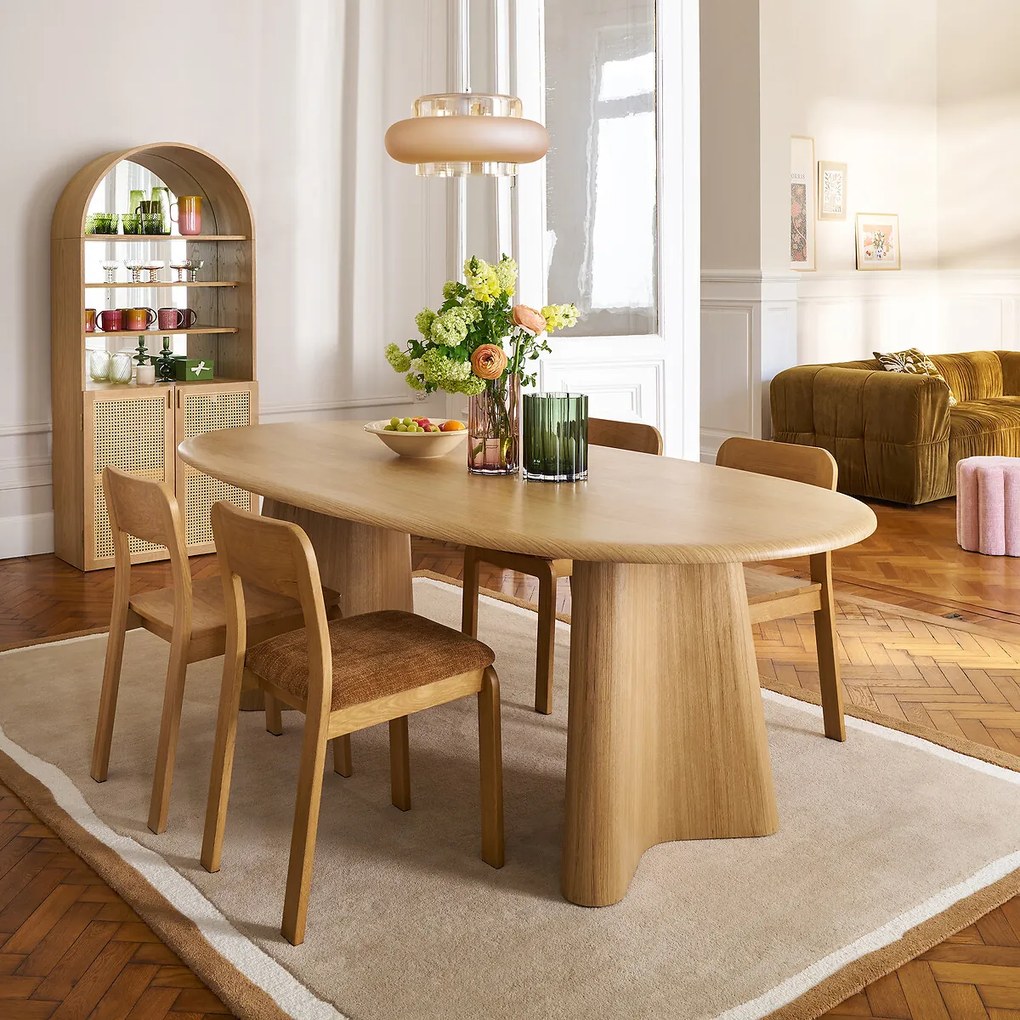 Vloerkleed in polyester en wol, Nomia