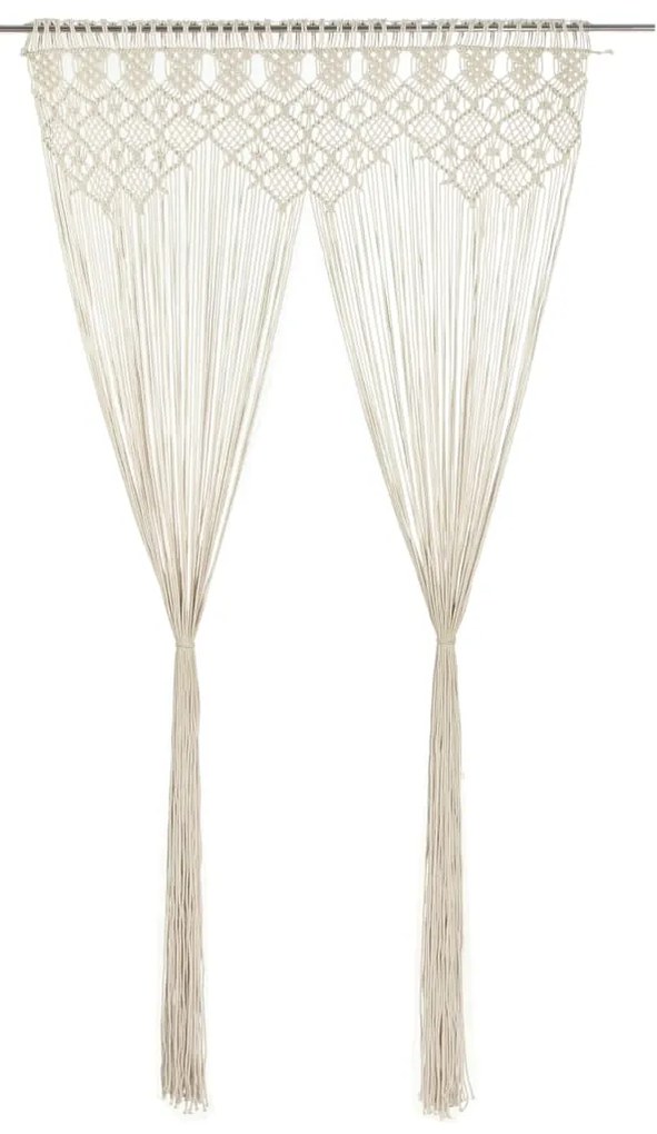 vidaXL Gordijn macramé 140x240 cm katoen