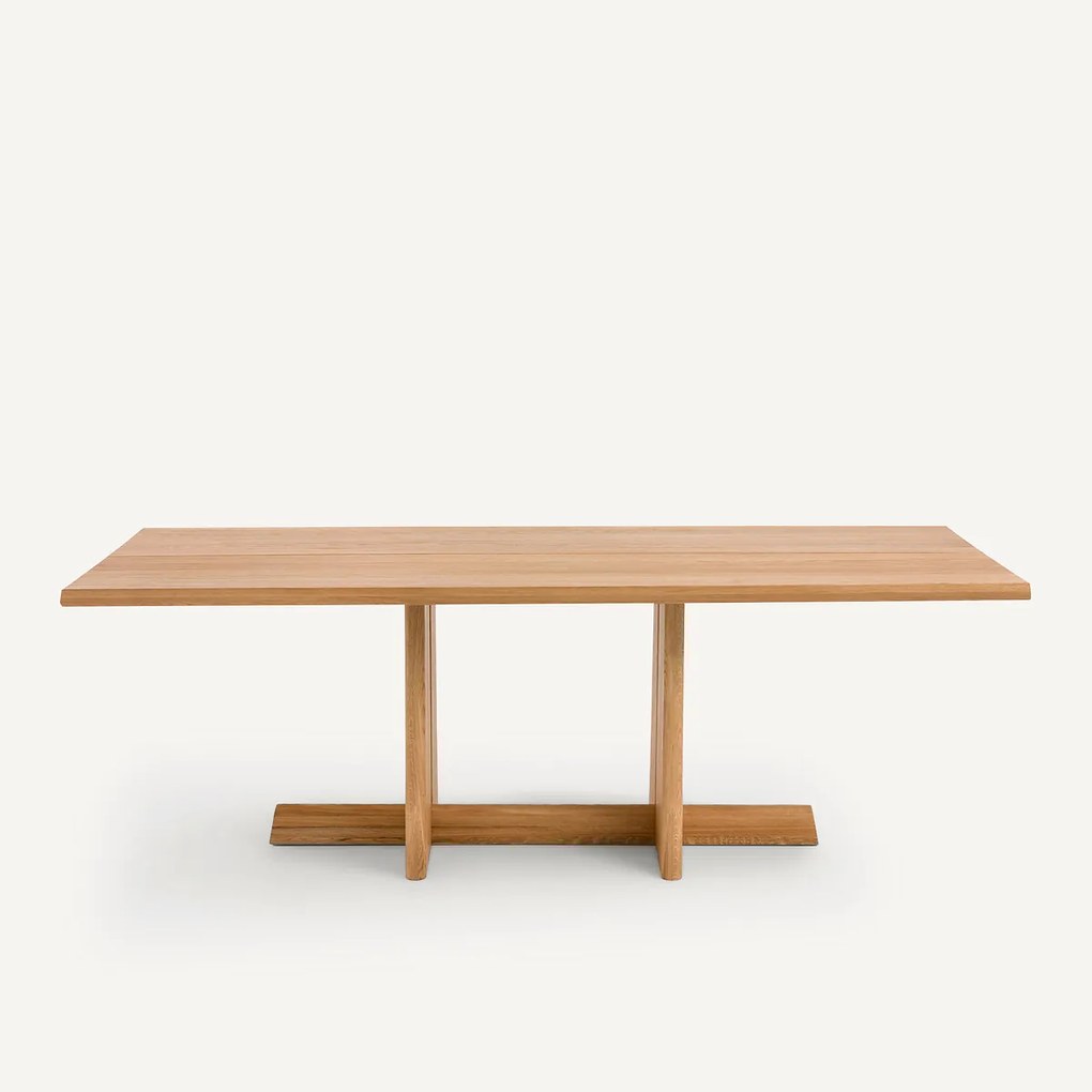 Tafel in massief eik, gezandstraald, Boecy